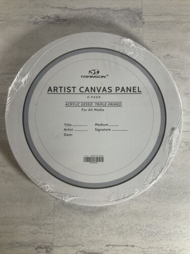 Transon 6-Pack Round Canvas Panel for Painting 12inch (6922781753527)